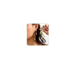 2767 Irregular WaterDrop Earrings, Melted Liquid Asymmetrical Stainless